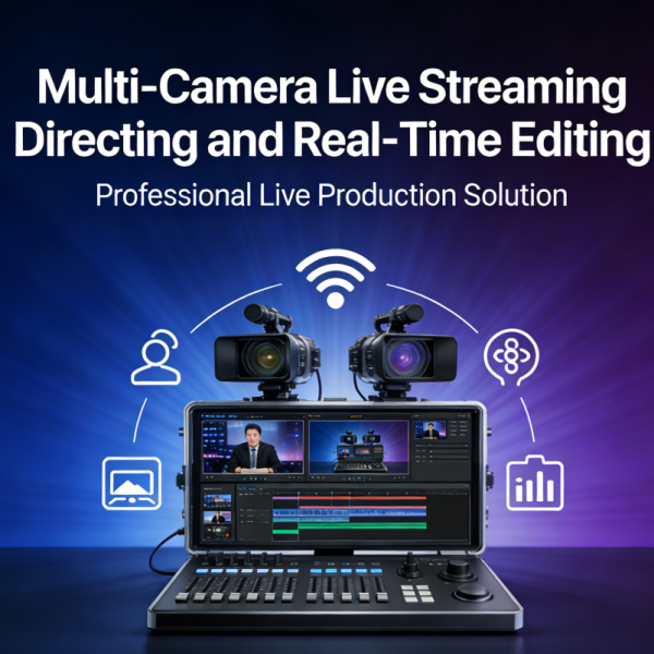 Multi-Camera Live Streaming Directing and Real-Time Editing